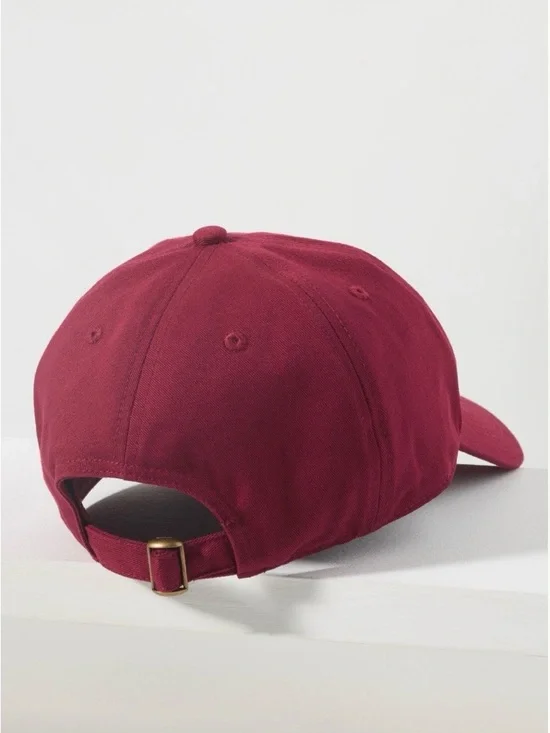 Anthropologie Fall Icon Baseball Cap Bonjour Red Mon Cherie Cherry Size ALL NWT - Picture 3 of 7